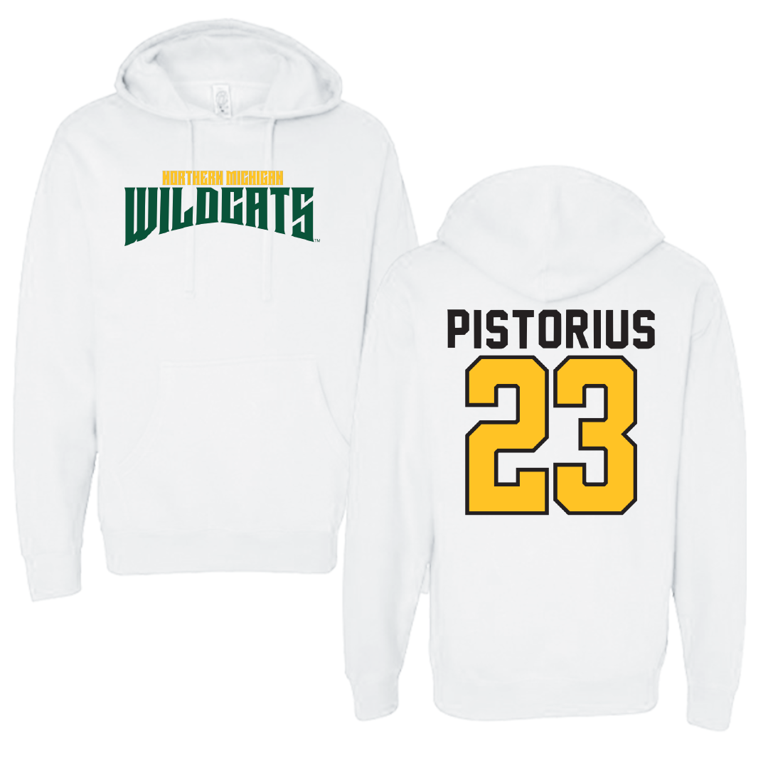 Northern Michigan University Soccer White Classic Hoodie - #23 Molly Pistorius