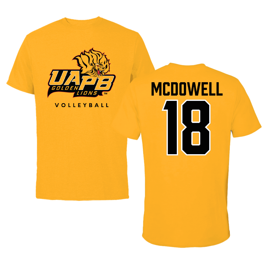 University of Arkansas-Pine Bluff Volleyball Gold Tee - #18 Mackenzie McDowell