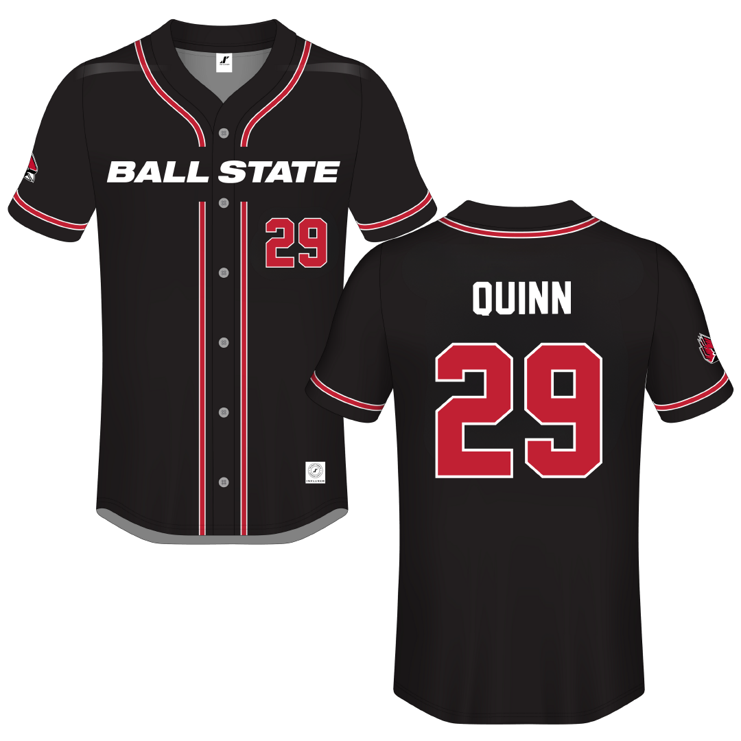 Ball State University Black Button-Down Jersey - #29 Owen Quinn