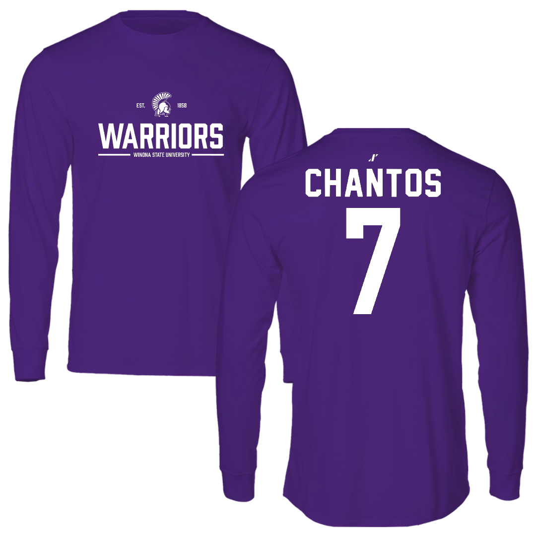 Winona State University Softball Purple General Performance Long Sleeve - #7 Ashlee Chantos