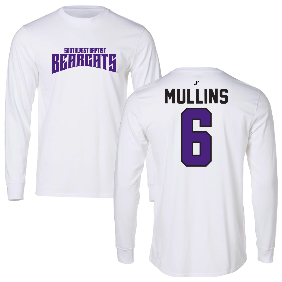 Southwest Baptist University Football White Classic Performance Long Sleeve - #6 Canaan Mullins