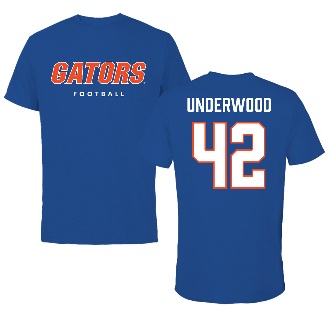 University of Florida Football True Royal Tee - #42 Rocco Underwood