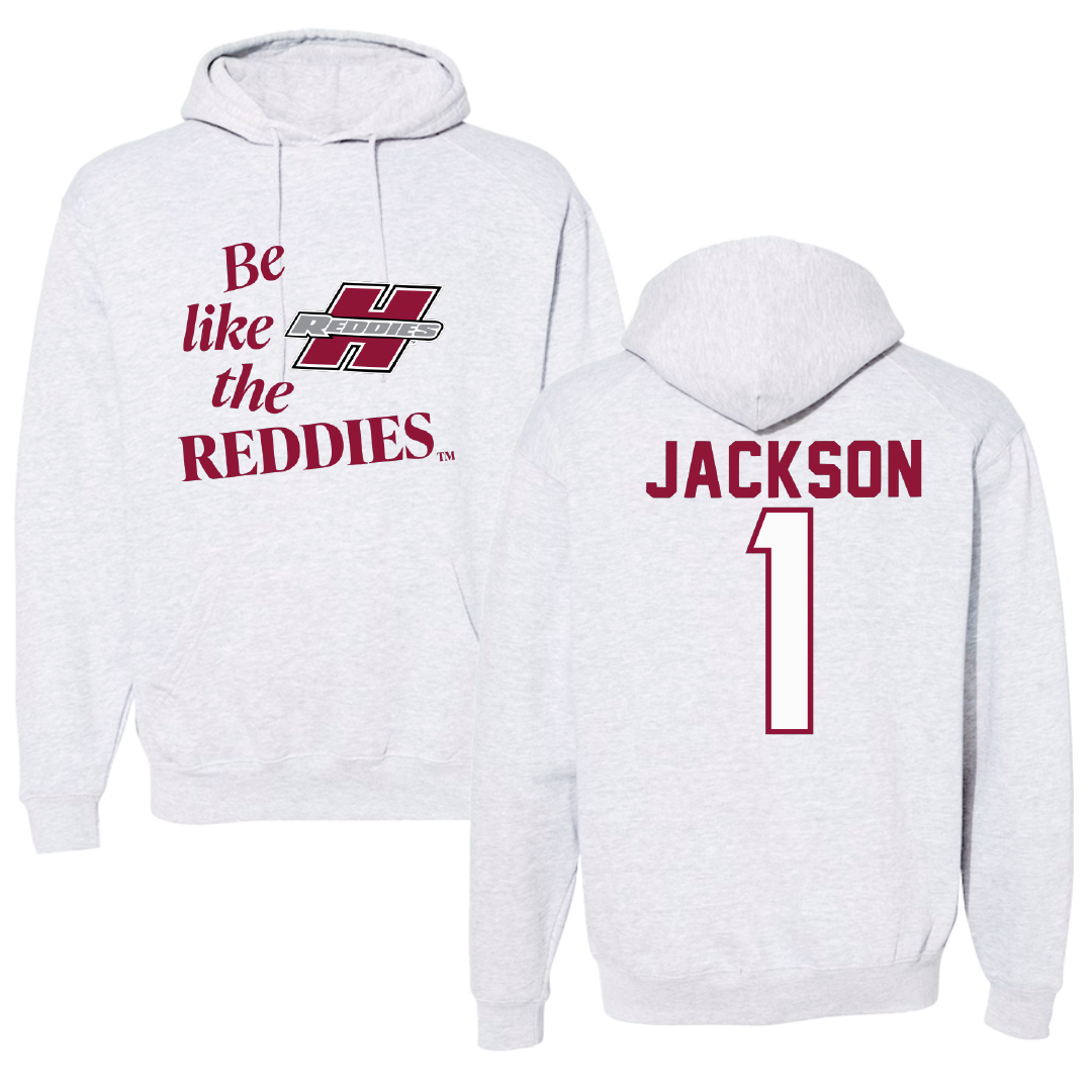 Henderson State University Football Light Gray Be Like Us Hoodie - #1 Timieone Jackson