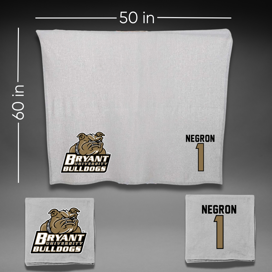 Bryant University Soccer Gray Blanket - #1 Selena Negron