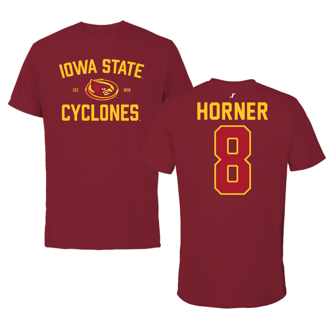 Iowa State University Soccer Cardinal General Tee - #8 Avery Horner
