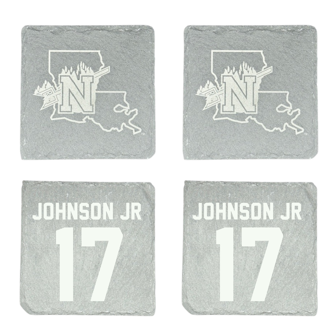 Northwestern State University Football Stone Coaster (4 Pack)  - #17 DJ Johnson Jr