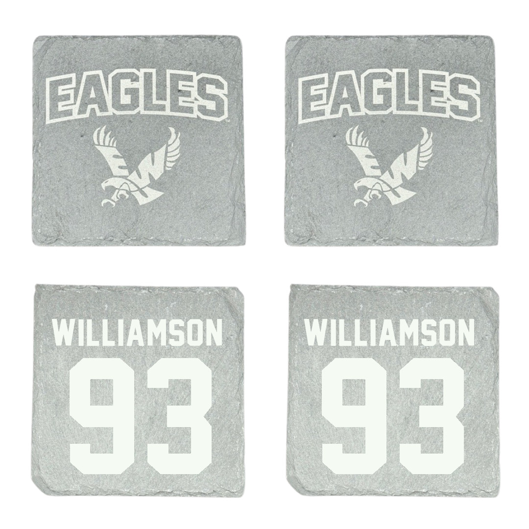 Eastern Washington University Football Stone Coaster (4 Pack)  - #93 Ethan Williamson