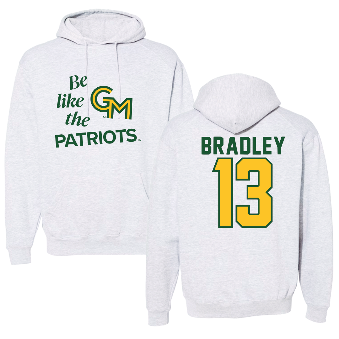 George Mason University Soccer Light Gray Be Like Us Hoodie - #13 Olivia Bradley