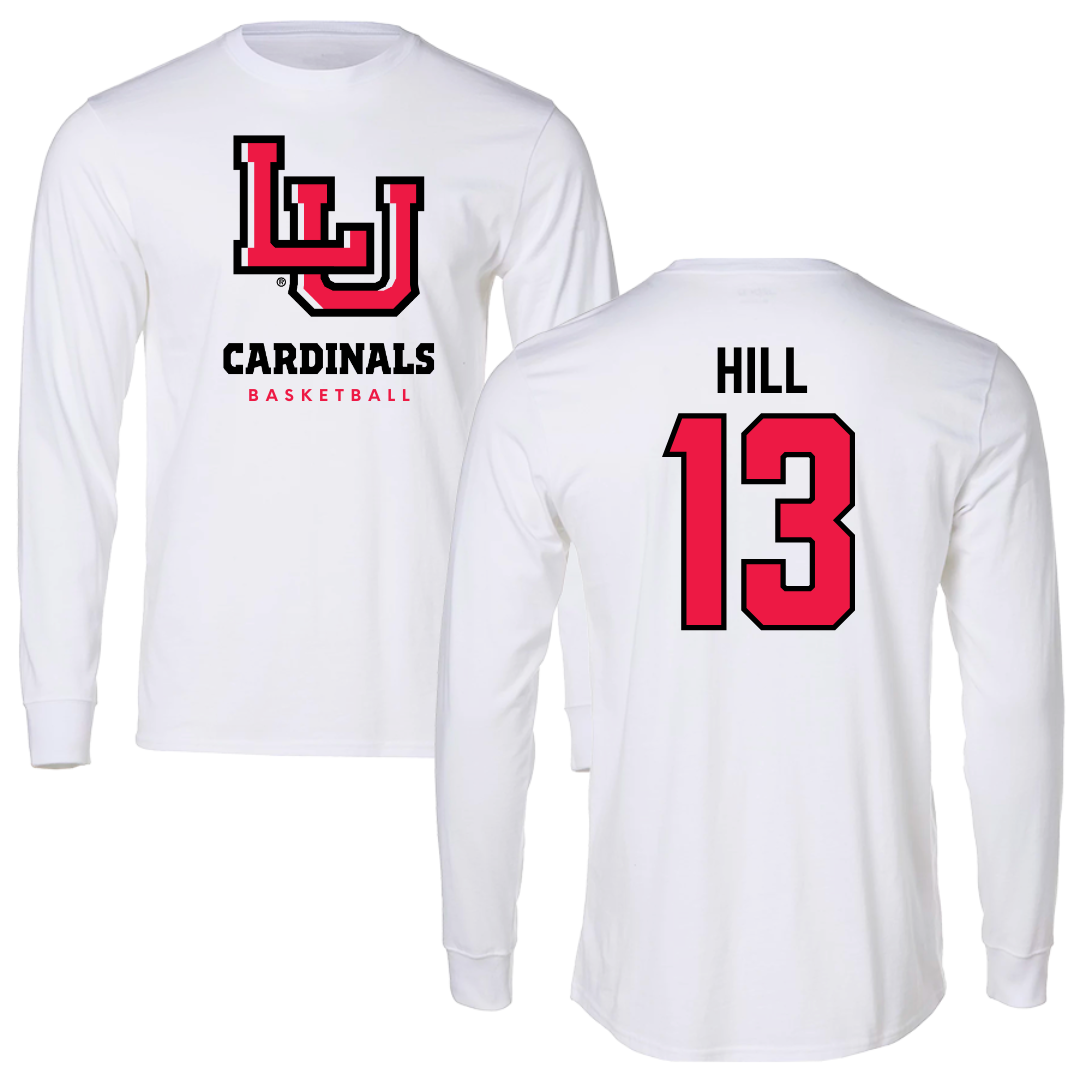Lamar University Basketball White Performance Long Sleeve - #13 Taliah Hill