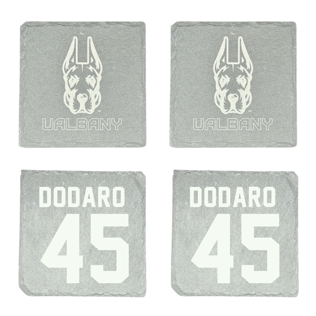 University at Albany Football Stone Coaster (4 Pack)  - #45 John Dodaro
