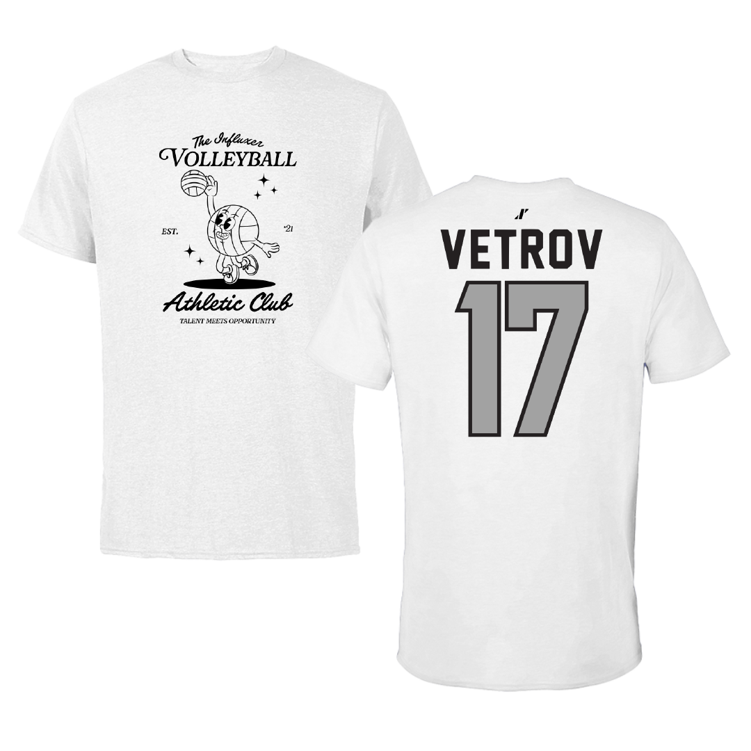 Volleyball White Influxer Athletic Club Tee - #17 Artem Vetrov