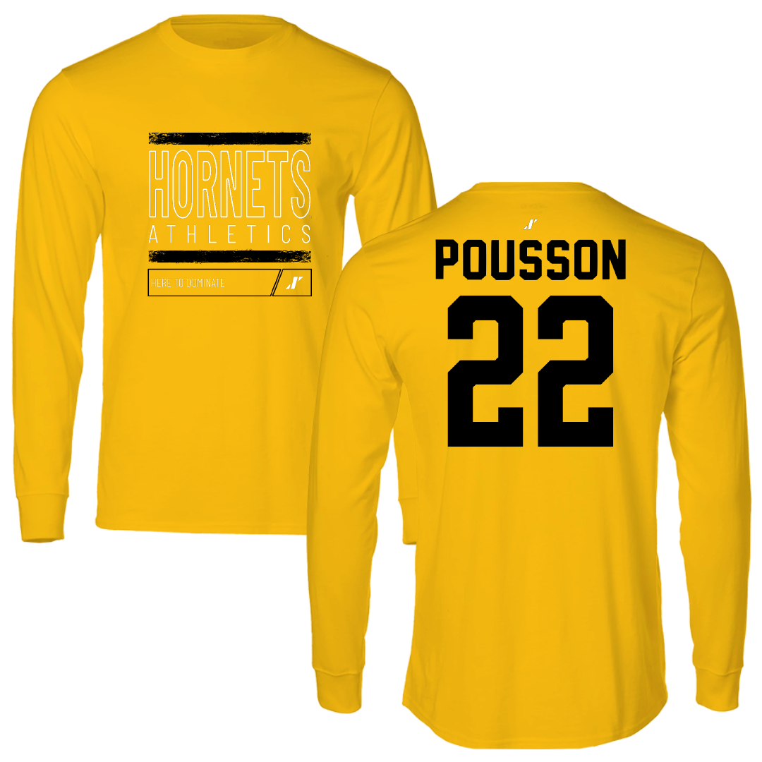Alabama State University Softball Gold Dominate Performance Long Sleeve - #22 Kohanna Pousson