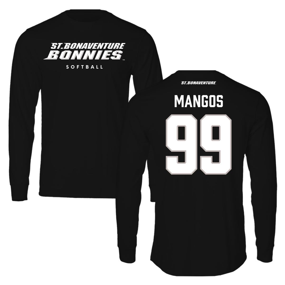 St. Bonaventure University Softball Black Performance Long Sleeve - #99 Reagan Mangos
