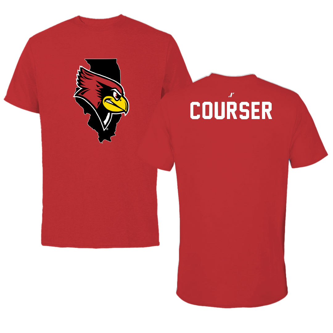 Illinois State University Track and Field Red State Tee - Corrina Courser