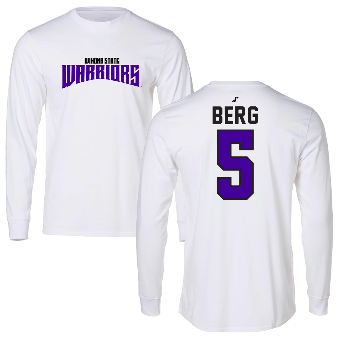 Winona State University Volleyball White Classic Long Sleeve - #5 Jayda Berg
