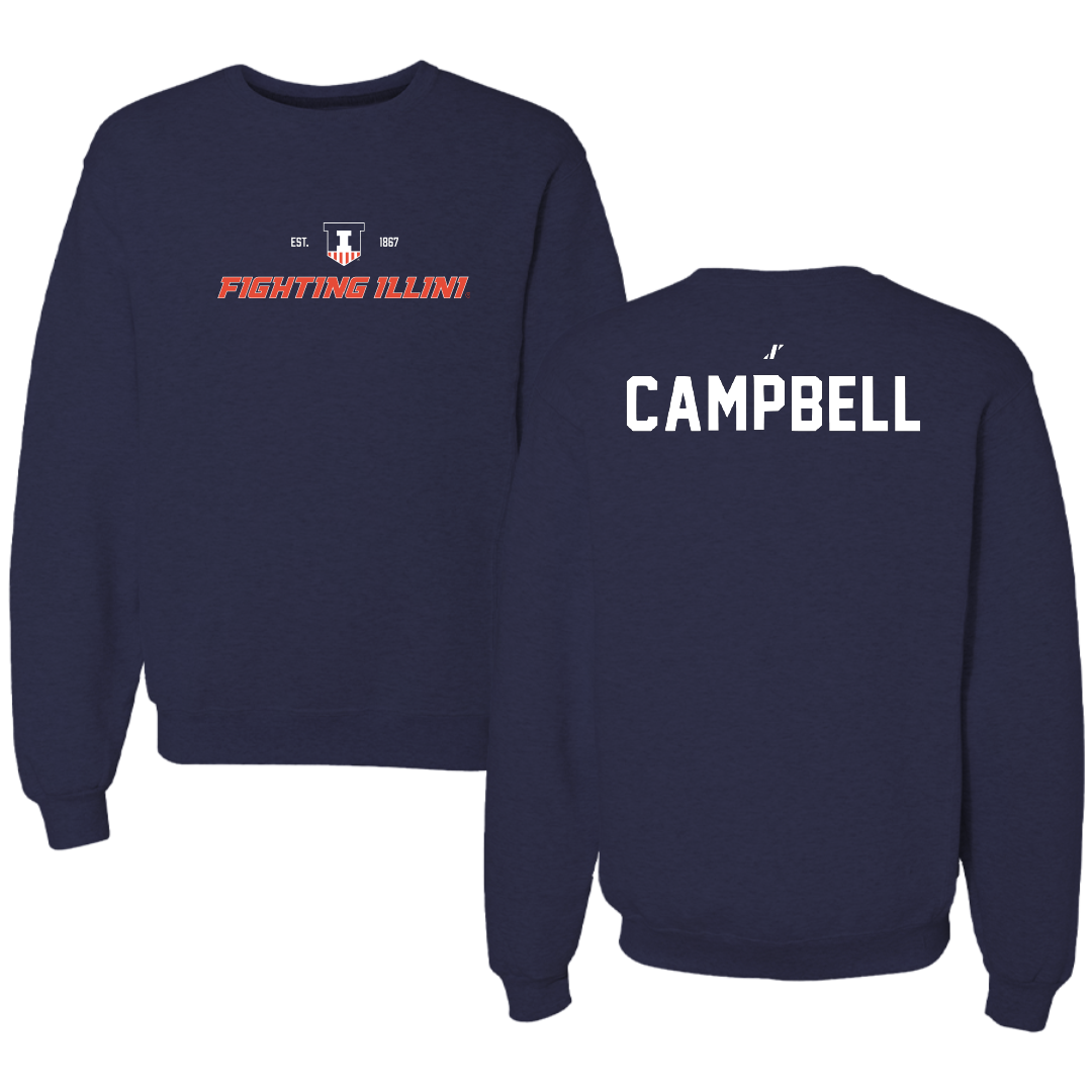 University of Illinois TF and XC Navy General Crewneck - Olivia Campbell