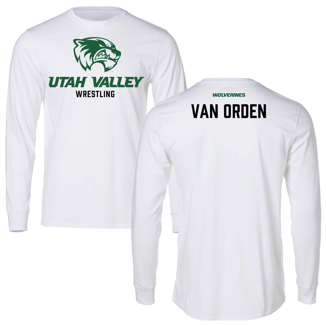 Utah Valley University Wrestling White Long Sleeve - Luke Van Orden