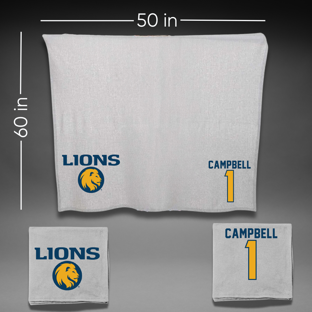 East Texas A&M University Volleyball Gray Lions Blanket - #1 Gracie Campbell