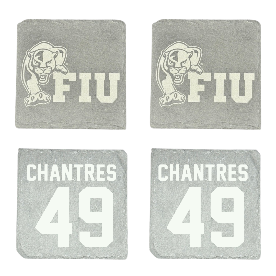 Florida International University Baseball Stone Coaster (4 Pack)  - #49 Lucas Chantres