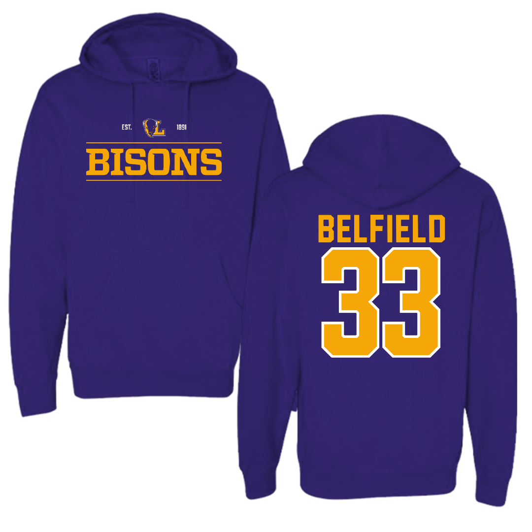 Lipscomb University Softball Purple General Hoodie - #33 Kaylyn Belfield