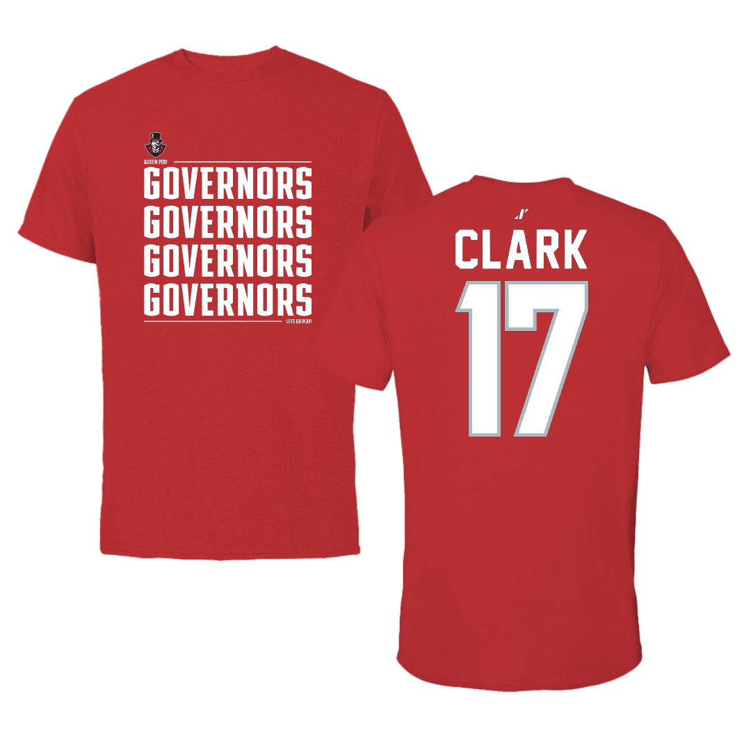 Austin Peay State University Beach Volleyball Red General Tee - #17 Anna Kate Clark
