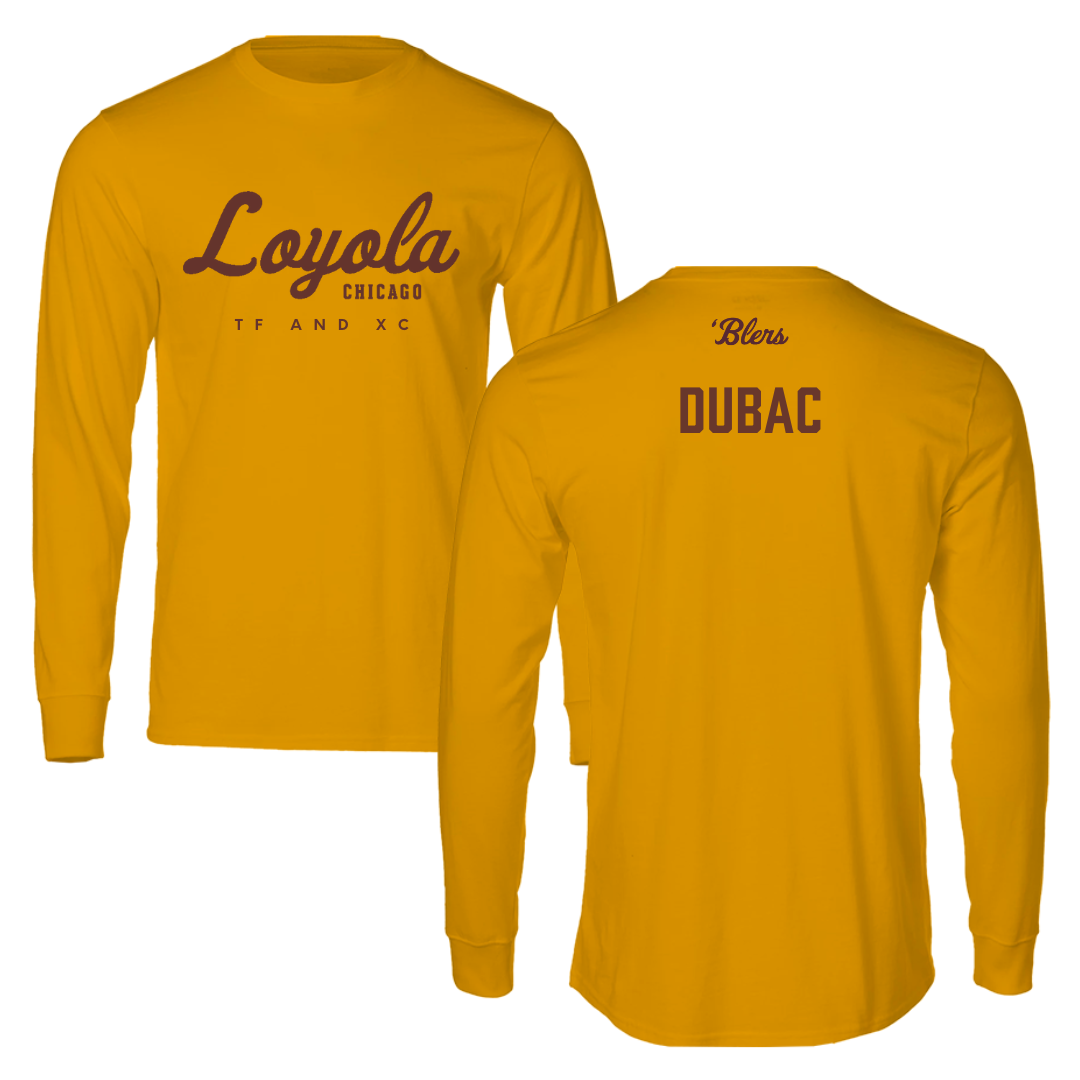 Loyola University-Chicago TF and XC Gold Performance Long Sleeve - Mia Dubac