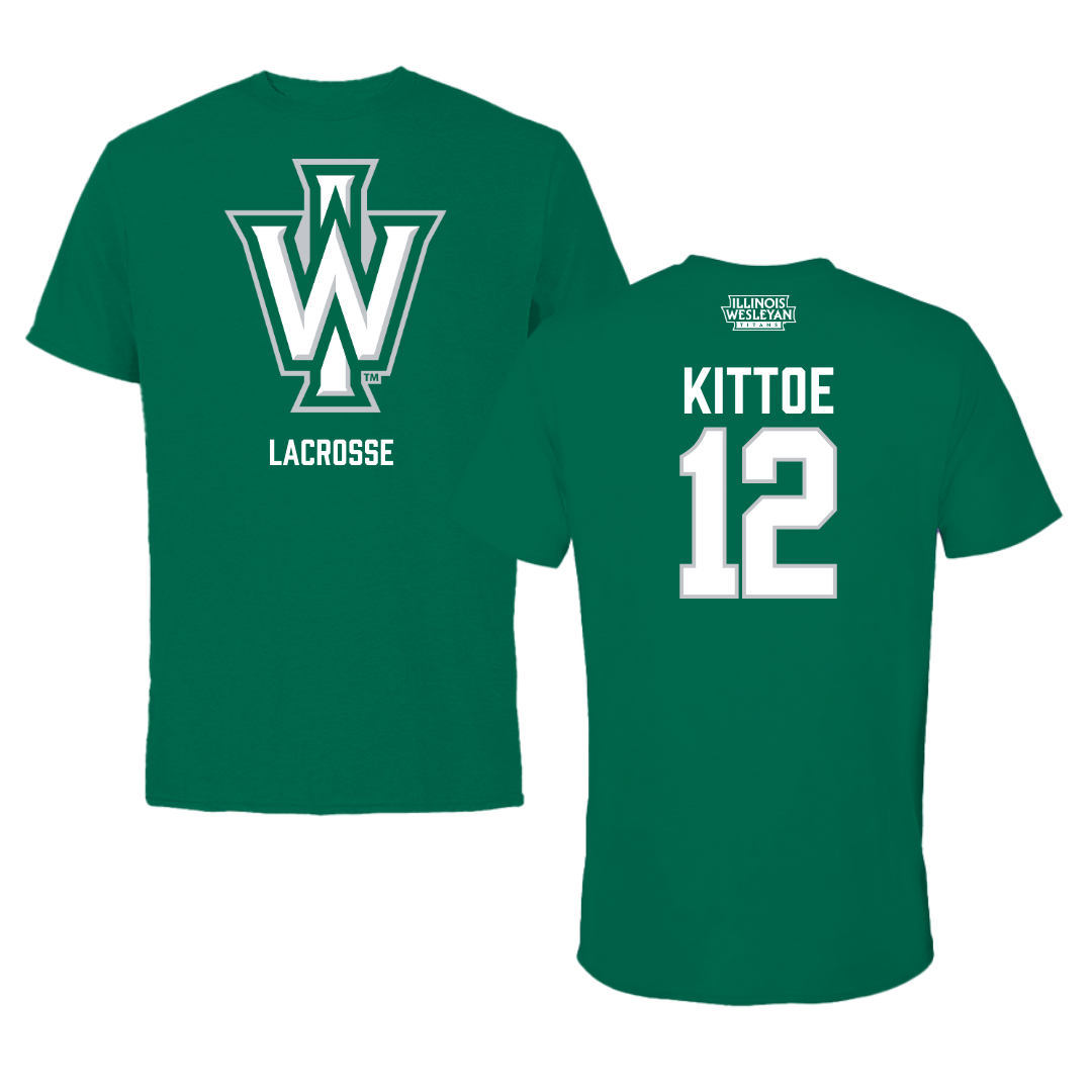 Illinois Wesleyan University Lacrosse Green Tee - #12 John Kittoe