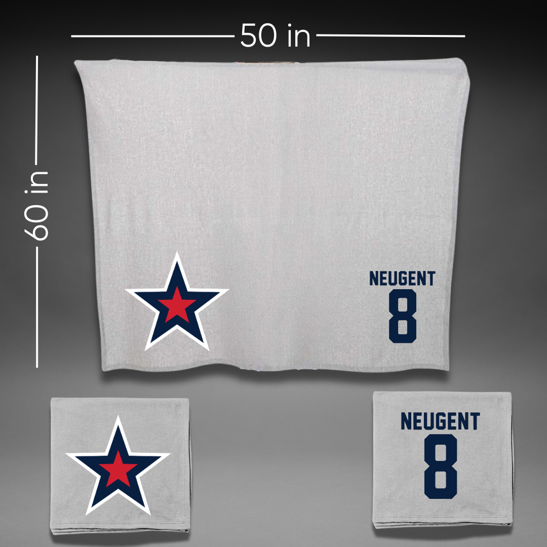 Robert Morris University Ice Hockey Gray Blanket - #8 Mya Neugent
