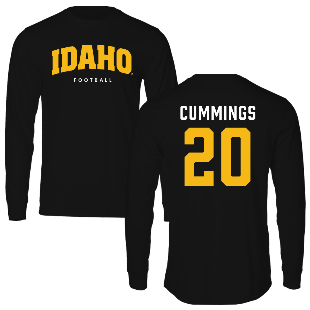 University of Idaho Football Black Long Sleeve - #20 Elisha Cummings