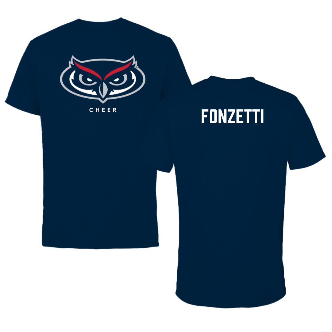 Florida Atlantic University Cheer Navy Mascot Performance Tee - Natalia Fonzetti