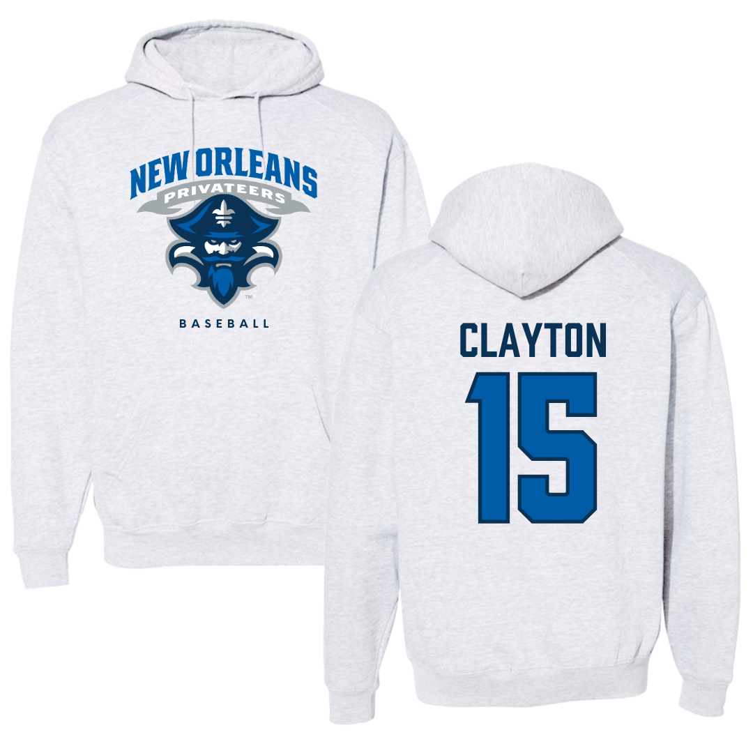 University of New Orleans Baseball Gray Hoodie - #15 Canaan Clayton