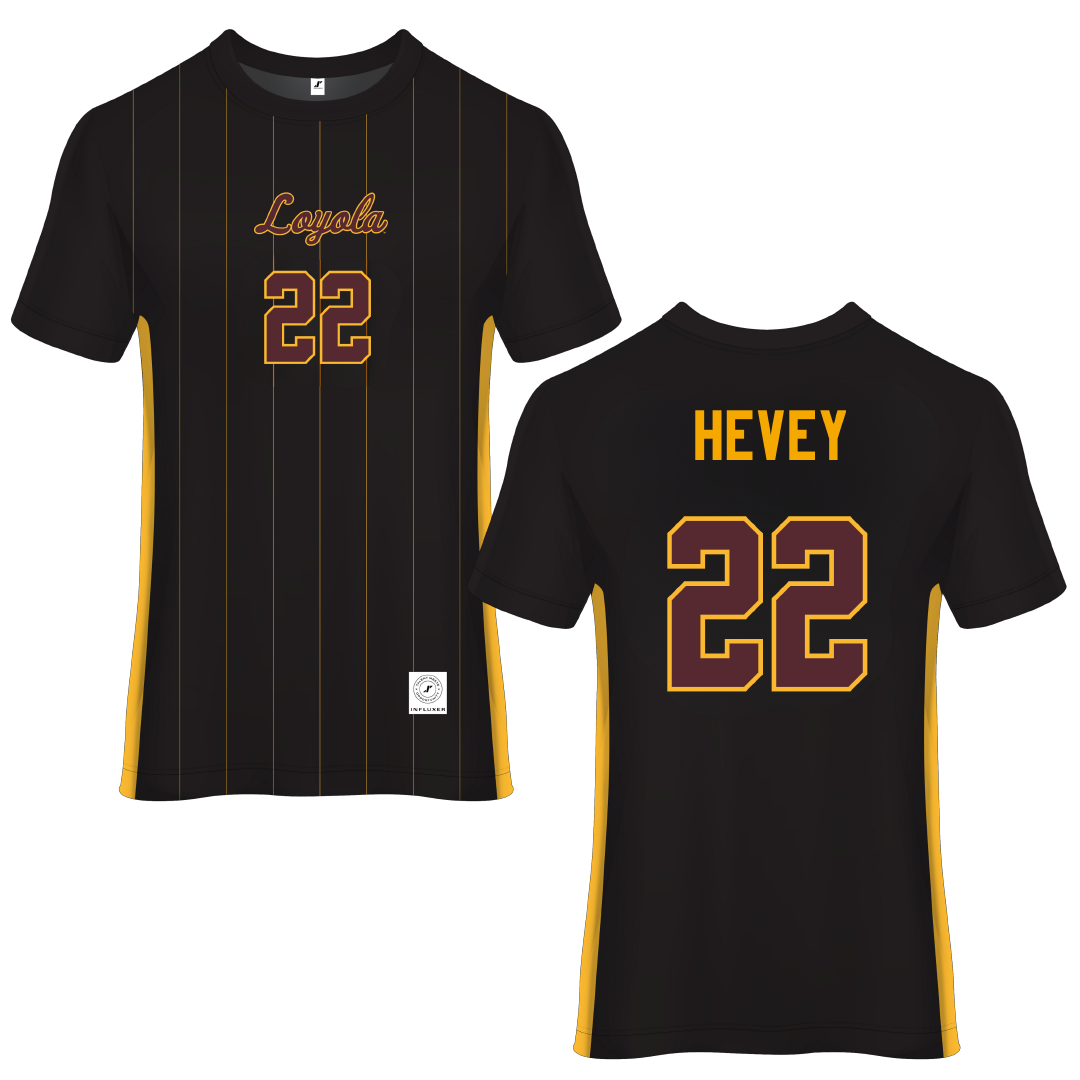 Loyola University-Chicago Black Soccer Jersey - #22 Zoe Hevey