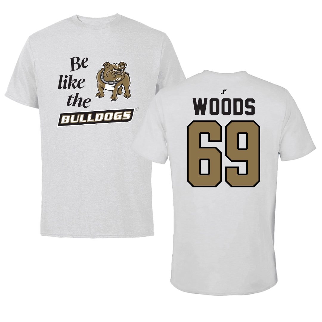 Bryant University Football Light Gray Be Like Us Performance Tee - #69 Jeffery Woods