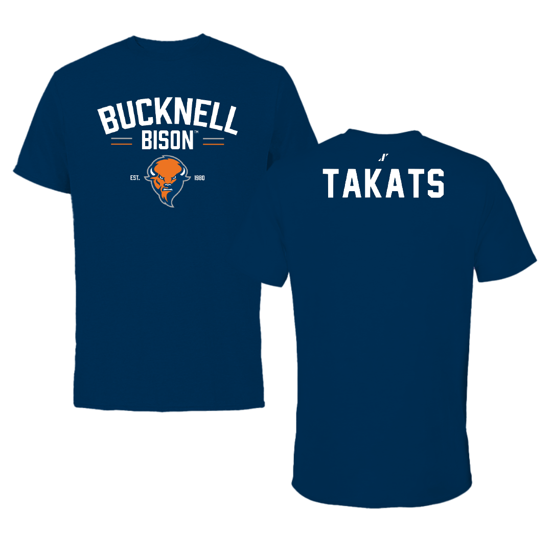 Bucknell University Wrestling Navy General Tee - Myles Takats