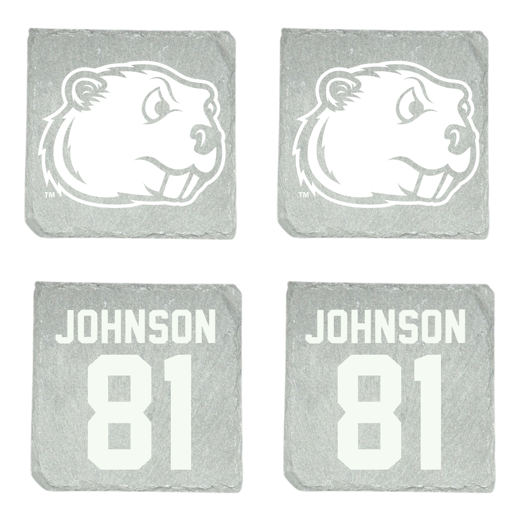 Minot State University Football Stone Coaster (4 Pack)  - #81 Tyler Johnson