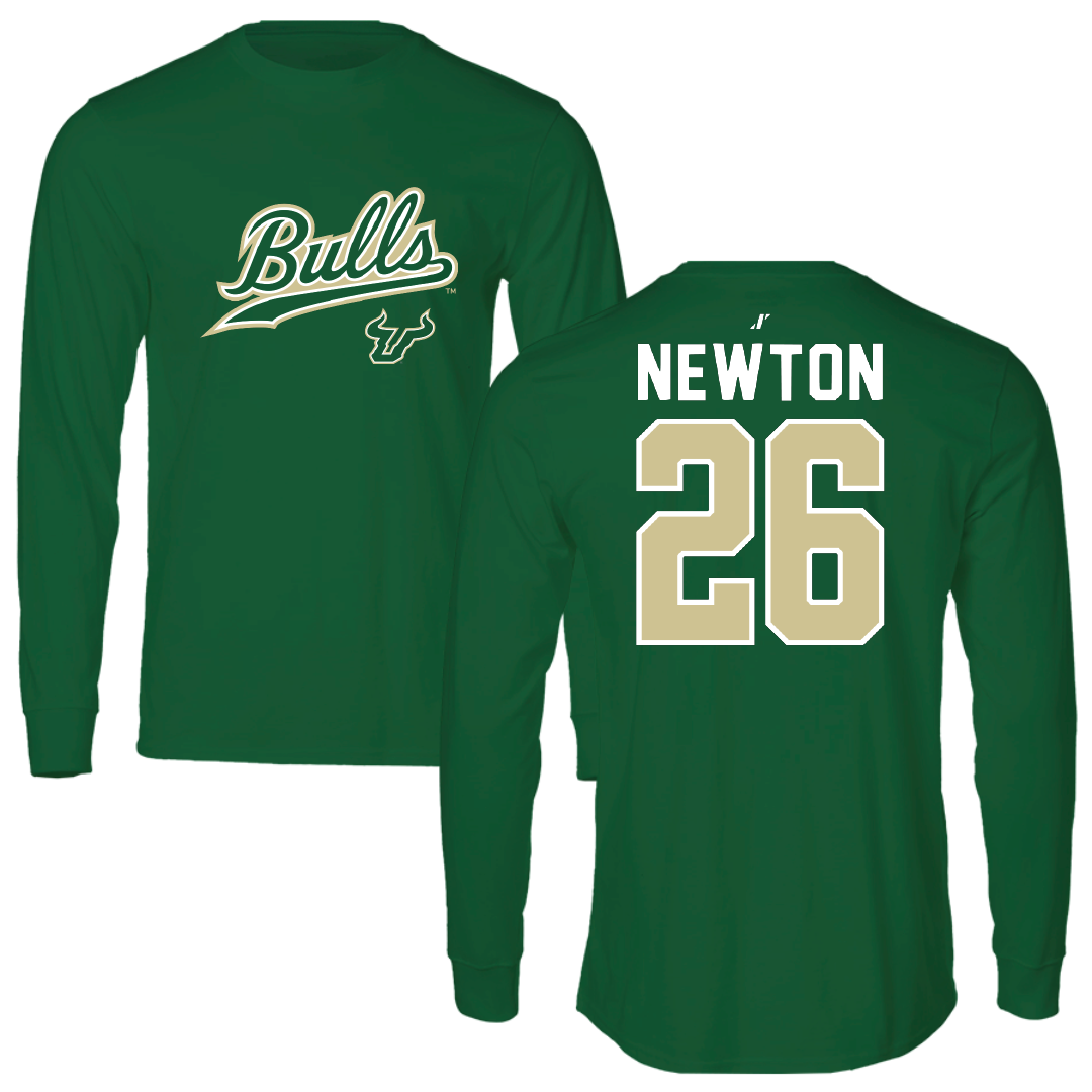 University of South Florida Baseball Green General Performance Long Sleeve - #26 Austin Newton