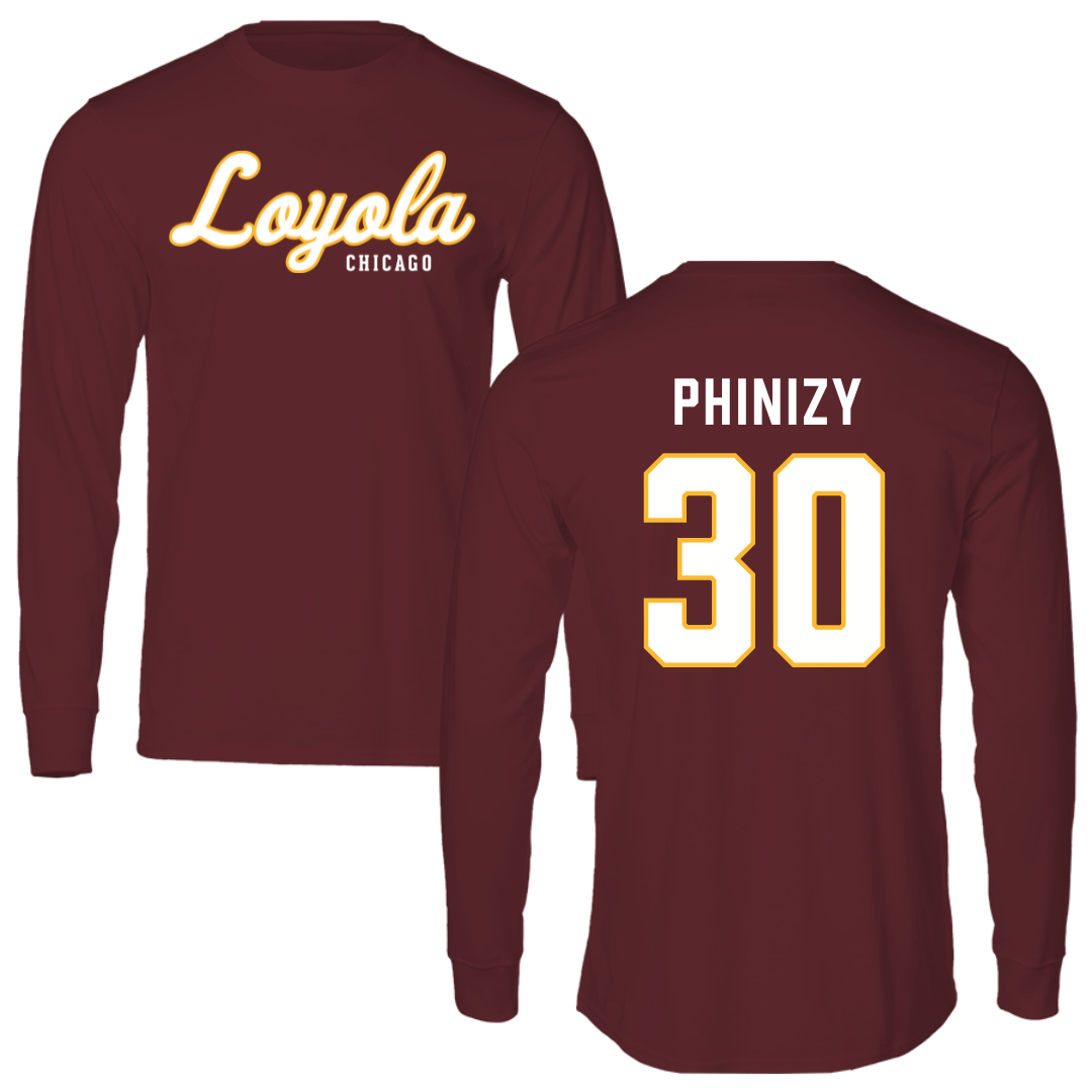 Loyola University-Chicago Volleyball Maroon Long Sleeve - #30 Liam Phinizy