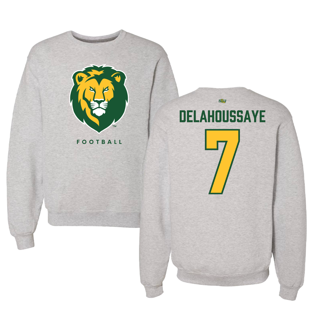 Southeastern Louisiana University Football Gray Crewneck - #7 Blayne Delahoussaye