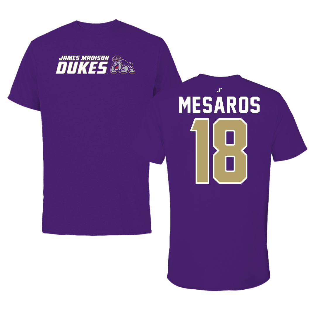 James Madison University Softball Purple General Tee - #18 Morgan Mesaros