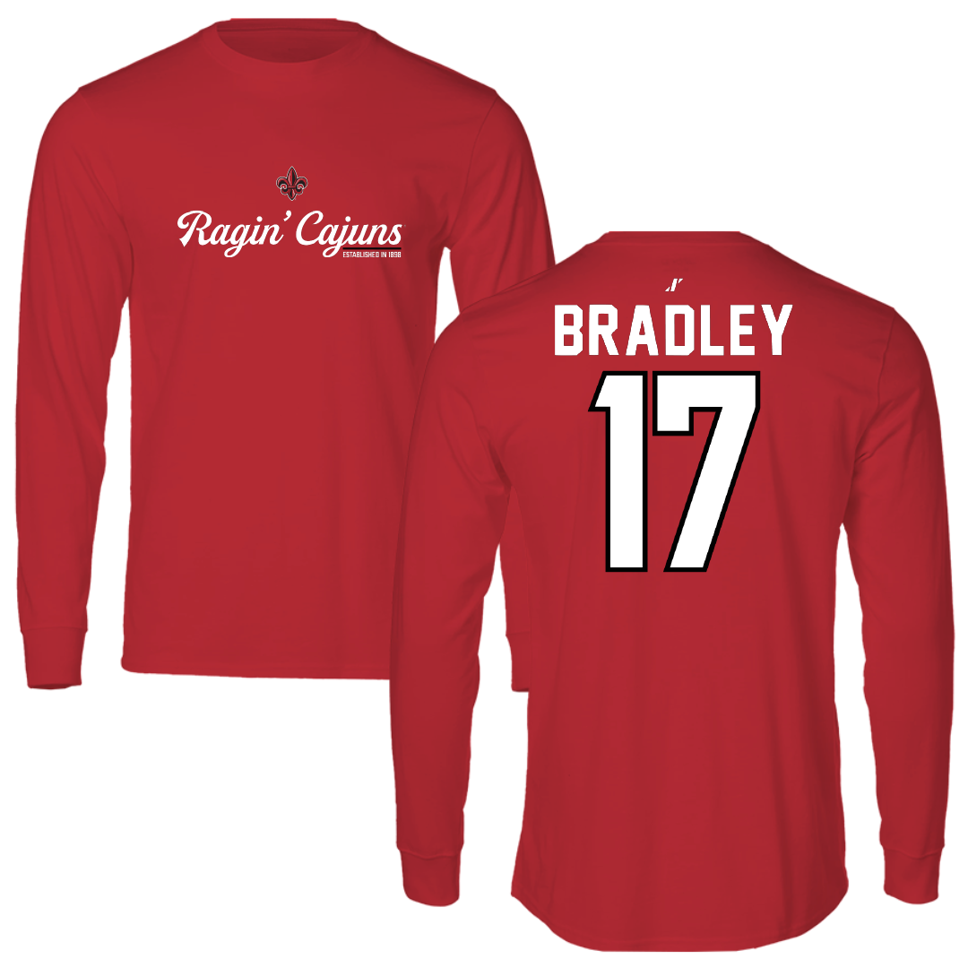 University of Louisiana at Lafayette Soccer Red General Performance Long Sleeve - #17 Megan Bradley