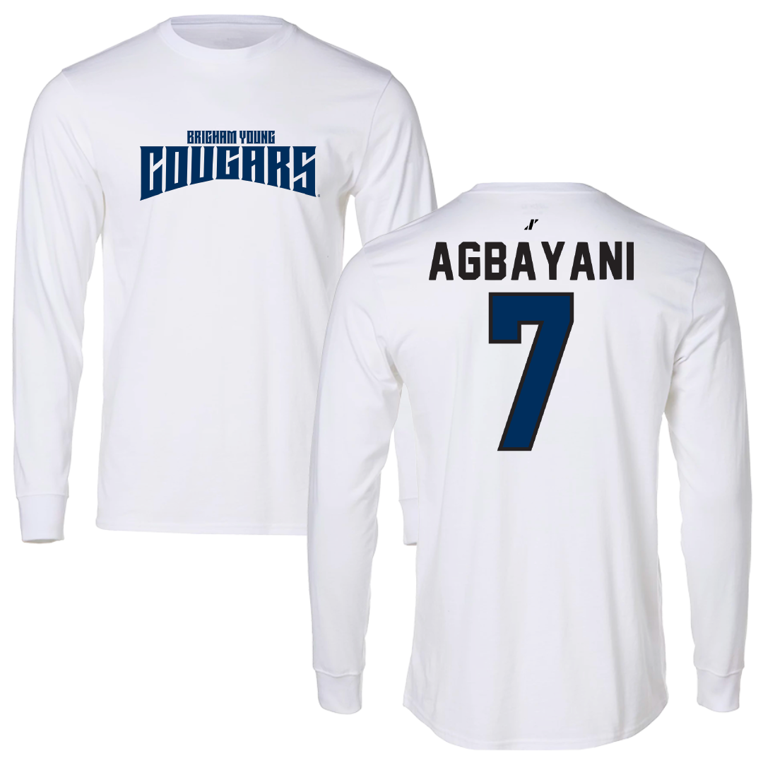 Brigham Young University Softball White Classic Long Sleeve - #7 Aleia Agbayani