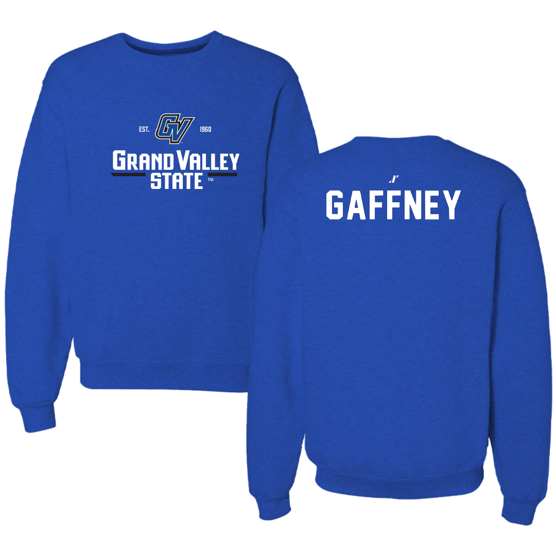 Grand Valley State University Wrestling Blue General Crewneck - Noelle Gaffney
