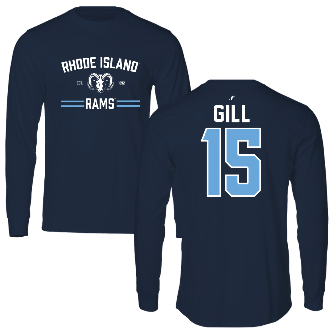 University of Rhode Island Lacrosse Navy General Performance Long Sleeve - #15 Izze Gill
