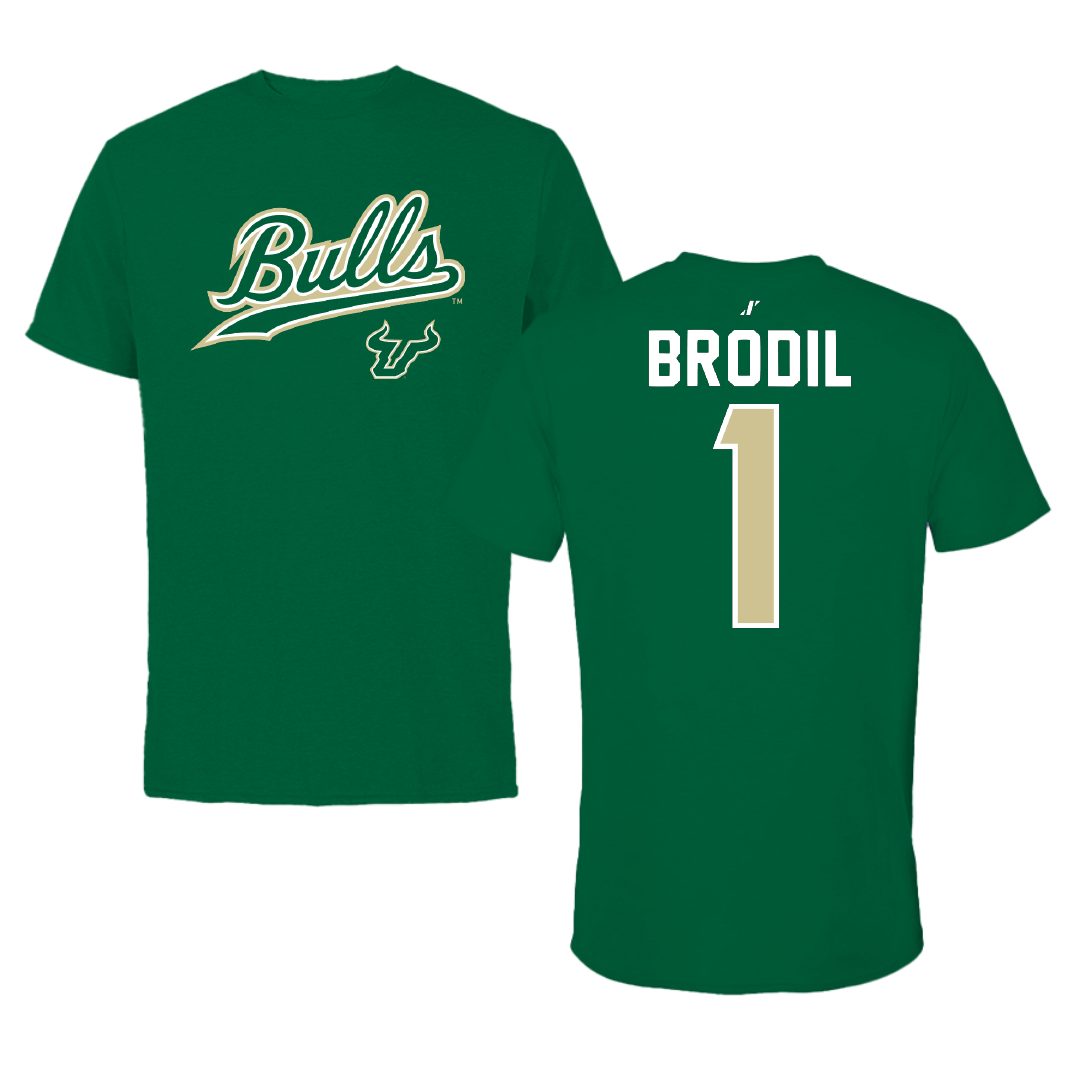 University of South Florida Baseball Green General Tee - #1 Marcus Brodil