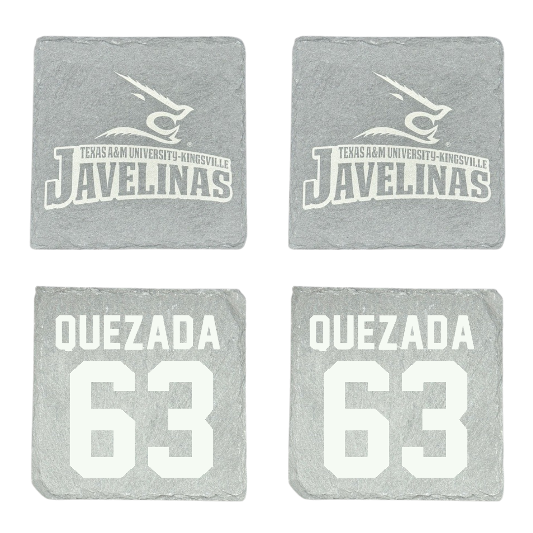 Texas A&M University-Kingsville Football Stone Coaster (4 Pack)  - #63 Juan Quezada