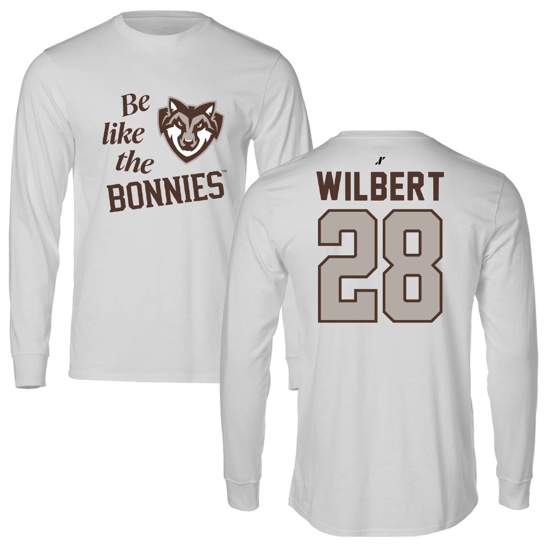 St. Bonaventure University Soccer Light Gray Be Like Us Long Sleeve - #28 Andrew Wilbert