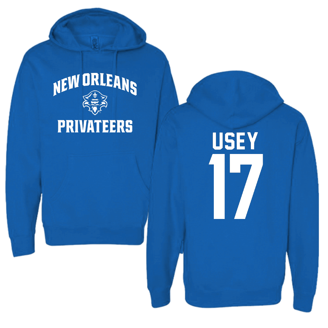 University of New Orleans Baseball Blue General Hoodie - #17 Trey Usey