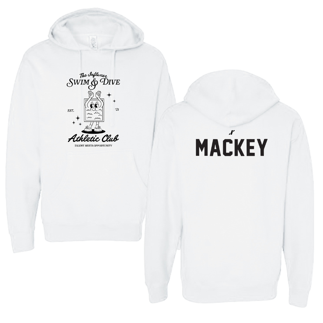 Swimming & Diving White Influxer Athletic Club Hoodie - Maren Mackey