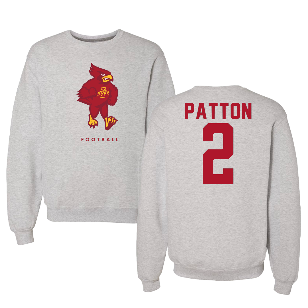 Iowa State University Football Gray Crewneck - #2 Jamison Patton