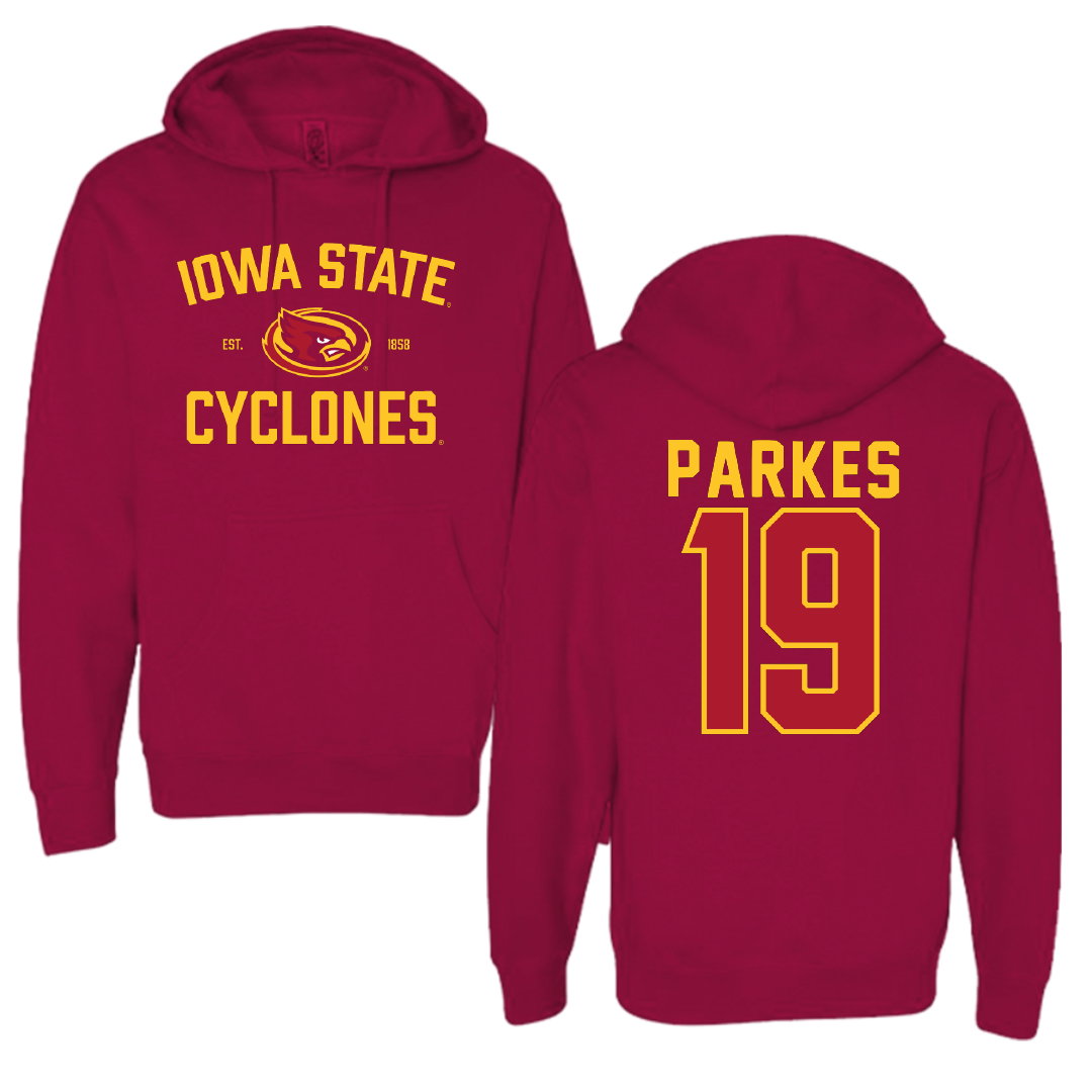 Iowa State University Football Cardinal General Hoodie - #19 Michael Parkes